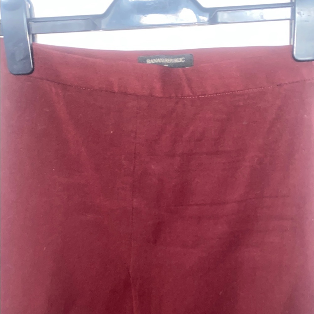 Maroon Skinny Pants Size 0 Women Ankle Slim Small Burgundy Red Banana Republic - Picture 2 of 9